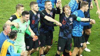 Luka Modric, second right, has proved a good leader of the Croatia side as captain according to Davor Suker. EPA