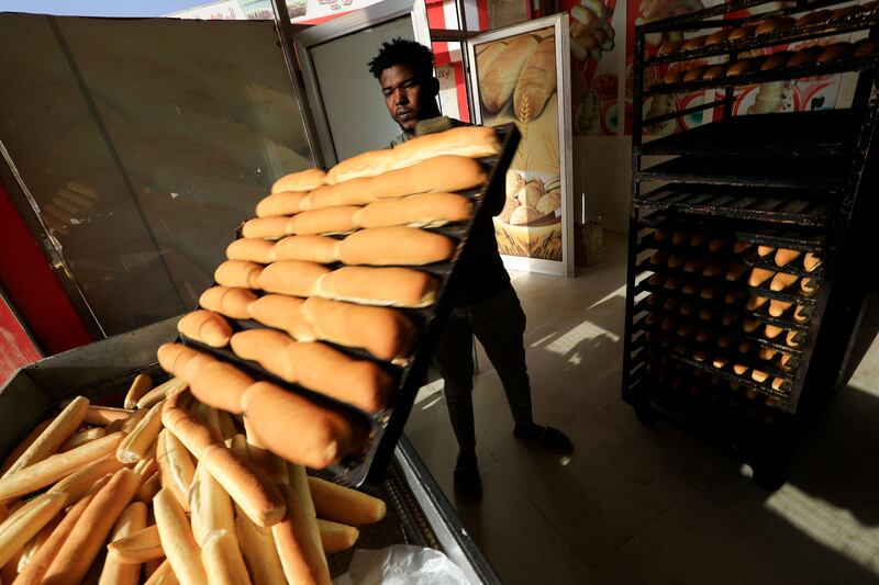 A bakery in Khartoum, the capital of Sudan, a country where up to 18 million people could be suffering from acute hunger within months. AFP