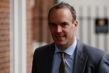 Britain's Foreign Secretary Dominic Raab announced restrictions on arms sales to Turkey. Reuters