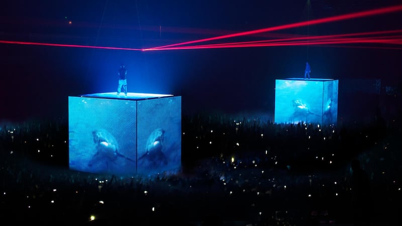 At Kanye West’s Watch the Throne Tour with Jay-Z, the two musicians performed on giant video cubes designed by Devlin