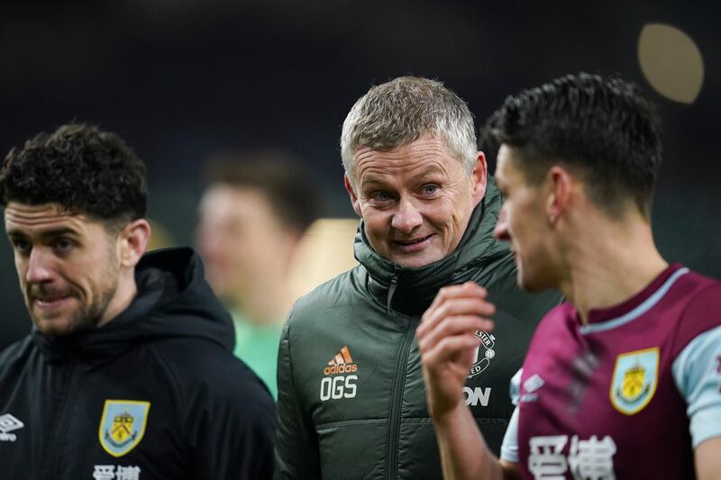 Manchester United manager Ole Gunnar Solskjaer after the final whistle. EPA