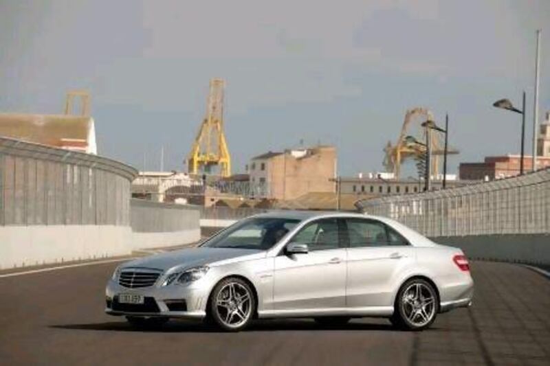 The E63 may be a family saloon with sizeable areas for luggage but that doesn't stop it from devouring whatever road you point it at. Courtesy of Mercedes-Benz