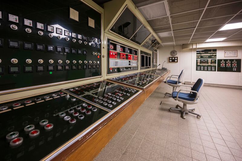 The command centre of the Cold War-era former West German government bunker in Bad Neuenahr-Ahrweiler, which was abandoned in 2007 by the reunification government. Getty 