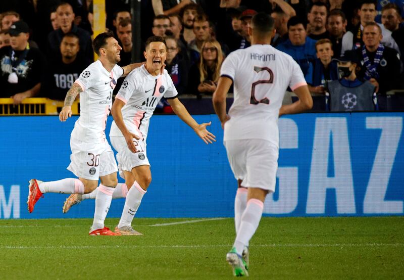 Ander Herrera, 8 - Almost unlocked the home defence for the first time with a threaded pass intended for the overlapping Hakimi, but the ball was well snuffed out by a disciplined home defence. He always looked the most likely to make something happen for his side in the early stages and his efforts were rewarded as he struck his first Champions League goal when he rifled into the bottom left corner. AP