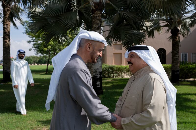 President Sheikh Mohamed is received by King Hamad 