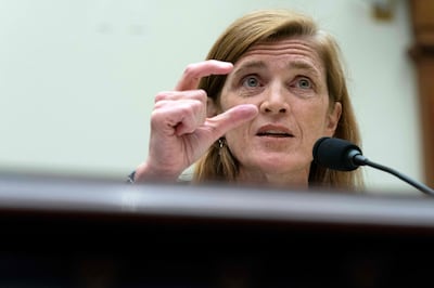 USAID administrator Samantha Power speaks before the House Foreign Affairs Committee in May 2022. AFP