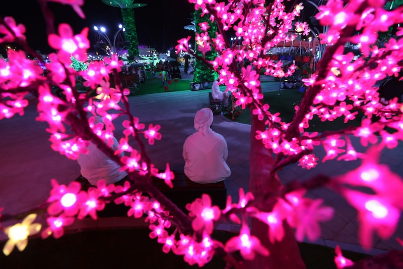The glow garden features with more than 400,000 flowers imported from Holland