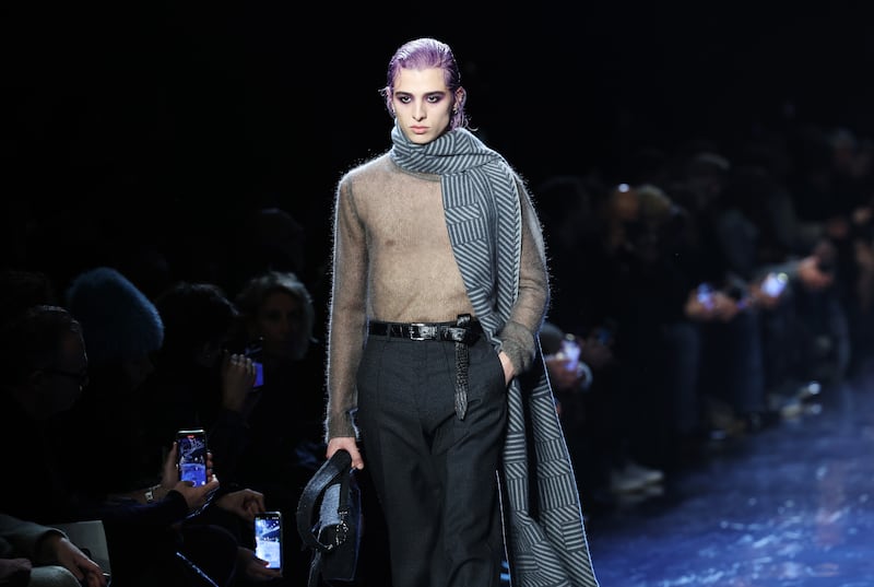 The Fendi collection for next winter flashes skin in ways once reserved for women. Getty Images