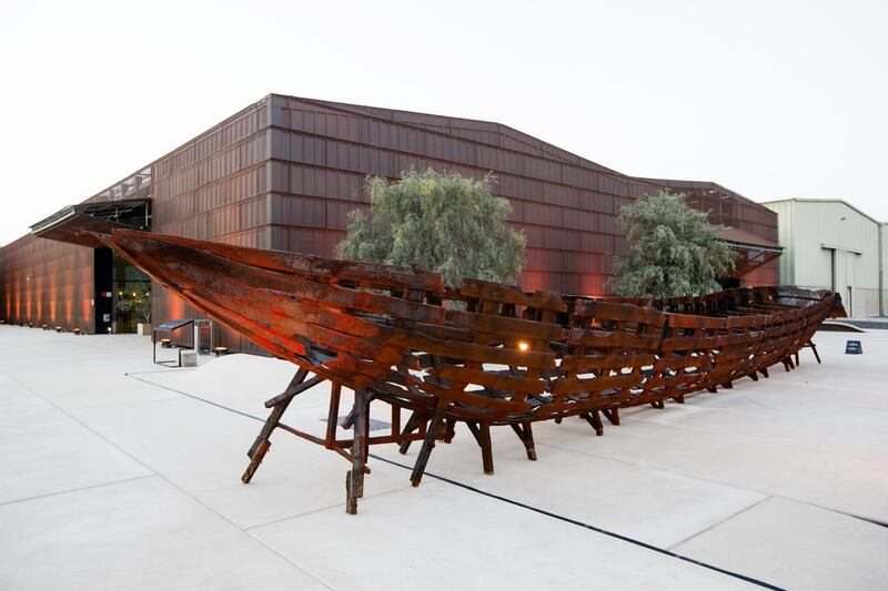 The 18 metre-long sculpture Departure at Warehouse421, Mina Zayed. Christopher Pike / The National.