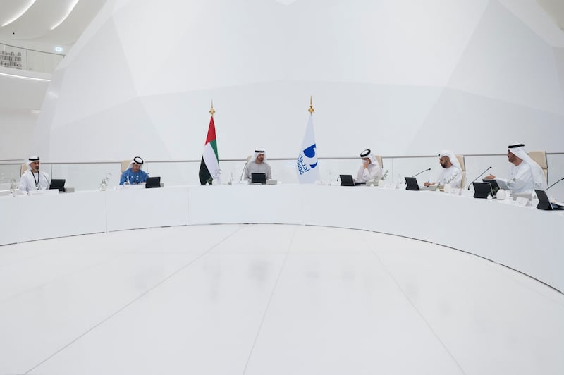 The meeting took place at the world's fair, currently under way in Dubai.