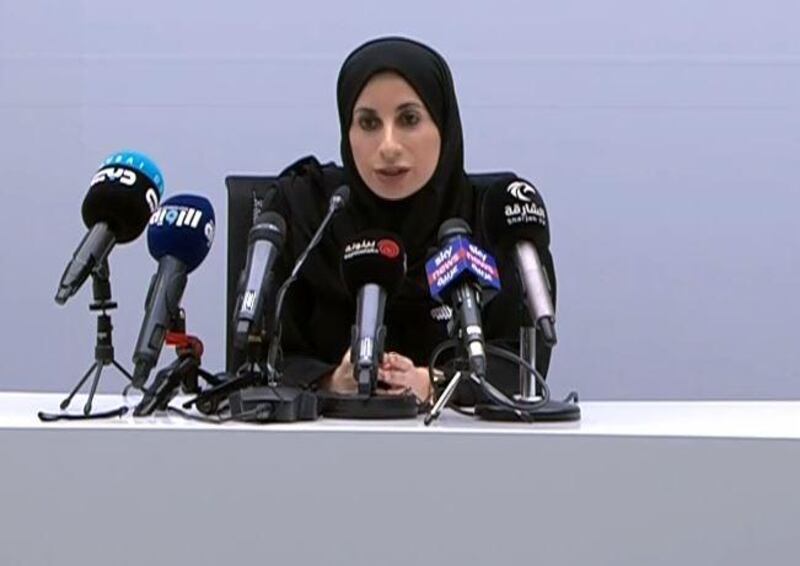 Dr Farida Al Hosani, spokeswoman for the country's health sector. Courtesy: Dubai One    