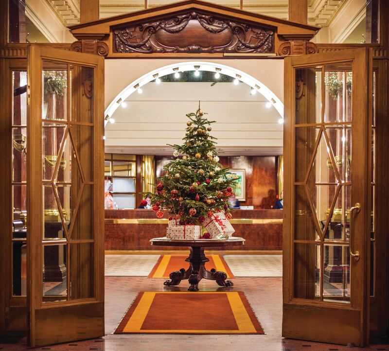 Christmas at Belmond Grand Hotel Europe. Courtesy Belmond Hotels