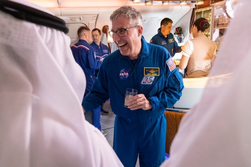 Nasa astronaut Steve Bowen, who was Dr Al Neyadi's crewmate, was also aboard the flight
