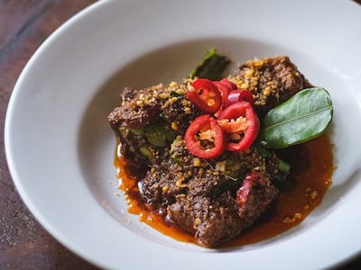 Beef rendang by chef Gautam Krishnankutty from Bengaluru