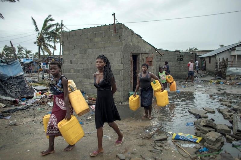 Local residents in search of clean water after cyclone Idai made landfall in Sofala Province, Central Mozambique. CARE/EPA