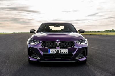 Departing from BMW's oversize grilles, the newcomer has a minuscule pair of nostrils, flanked by slit-like eyes.