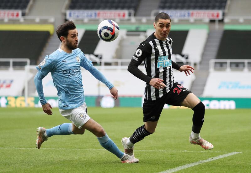 Miguel Almiron - 7, Put in so much work defensively and produced a great ball to Allan Saint-Maximin in the build-up to winning the first penalty. Some of his decision making in the final third could have been better. Reuters