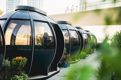 Breakfast in peace and privacy at The Pods on Bluewaters, Dubai. Photo: The Pods