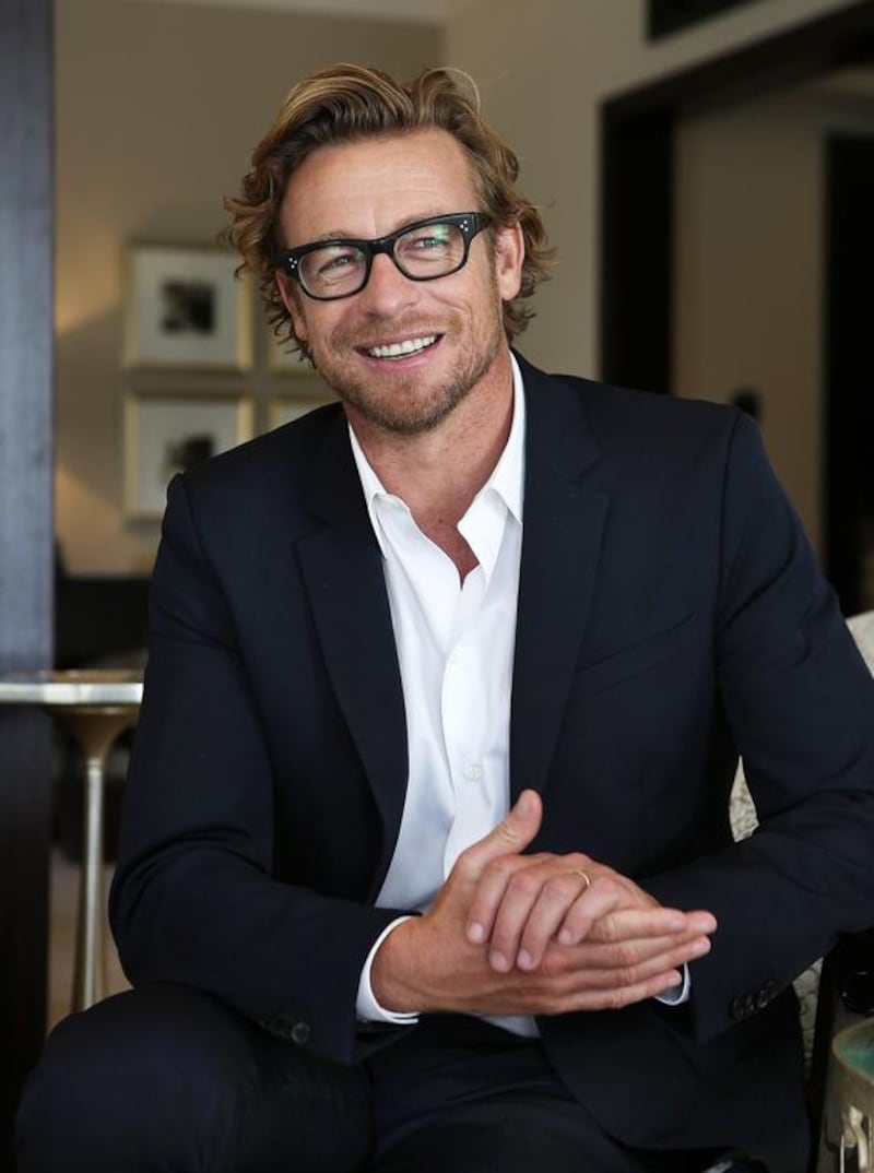 Australian actor Simon Baker was in Dubai to promote Givenchy’s new Gentlemen Only fragrance, Absolute. Pawan Singh / The National