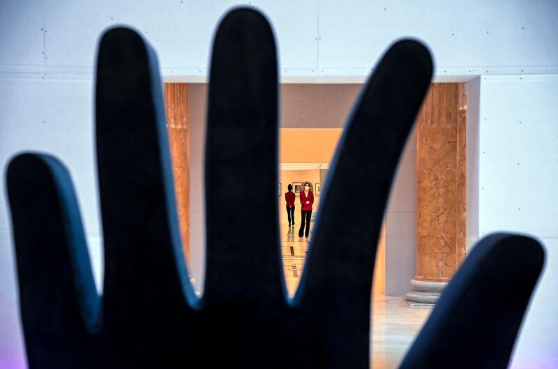 People visit the Rome Quadrennial exposition at the Palace of Expositions in Rome, Italy. EPA