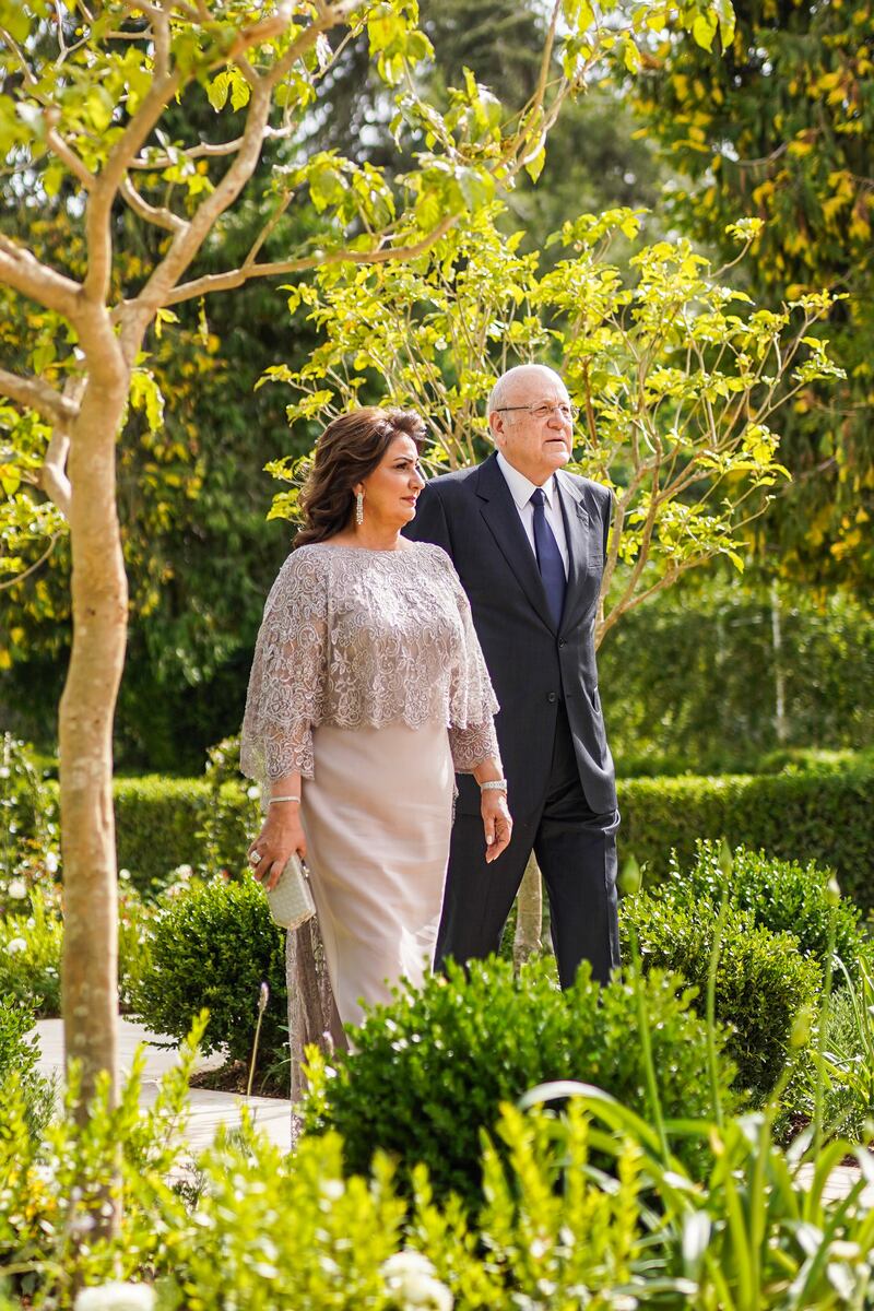 Lebanese Prime Minister Najib Mikati and his wife May. Reuters