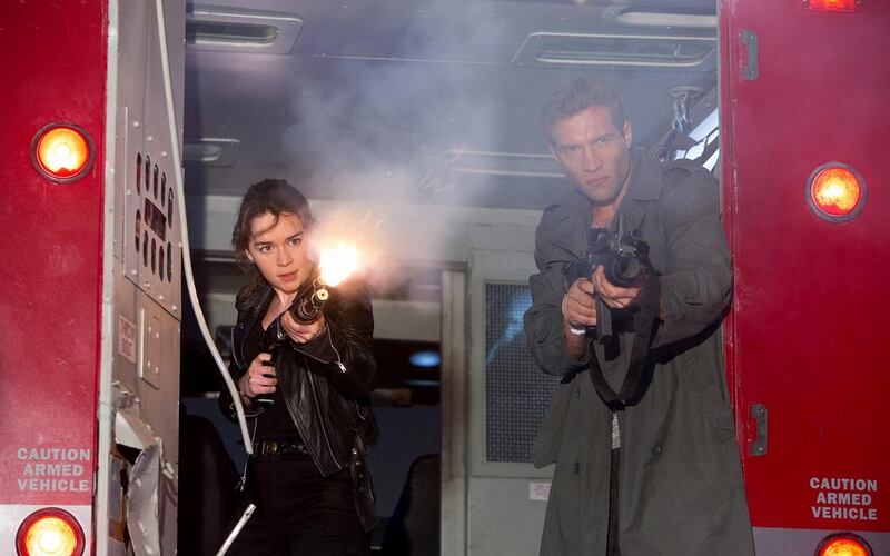 Emilia Clarke and Jai Courtney in Terminator Genisys. Courtesy Paramount Pictures 