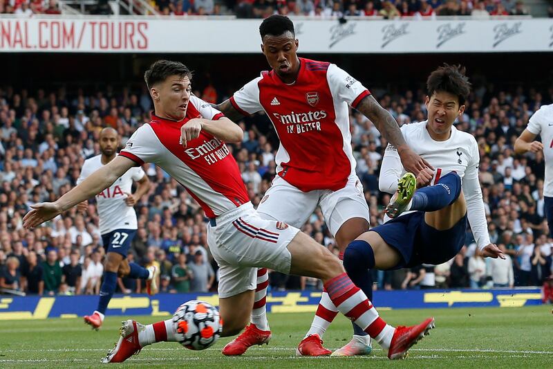 Kieran Tierney - 7: Looked like he was going to be key man with runs down left early on but real threat ended up coming from Saka. Such a reliable outlet for the Gunners with his pace and crossing skills. AFP