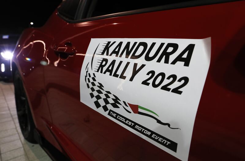 The first Kandura Rally 2022 finishes at Dubai Digital Park in Dubai Silicon Oasis. All photos: Pawan Singh / The National