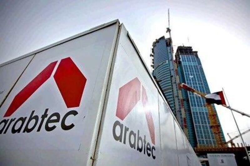 Arabtec, listed on the Dubai Financial Market, has risen to Dh2.70 a share from Dh1.56 on January 2. Silvia Razgova / The National
