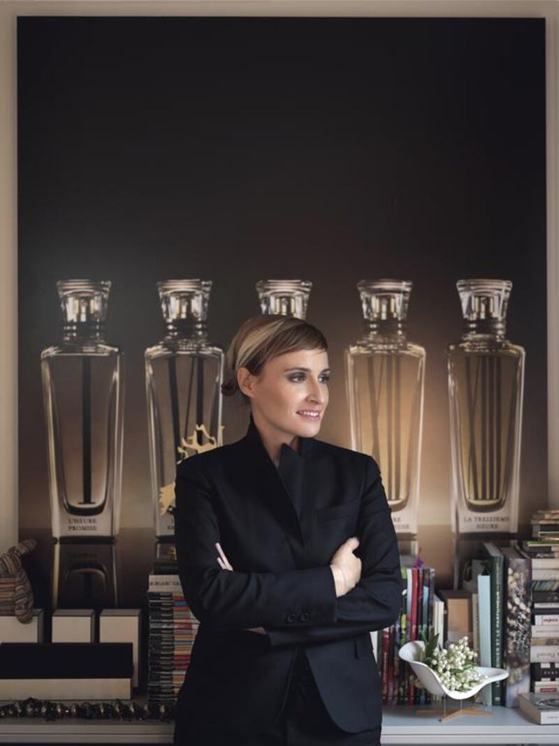 Mathilde Laurent admires the animalic scent of oud. Courtesy Cartier