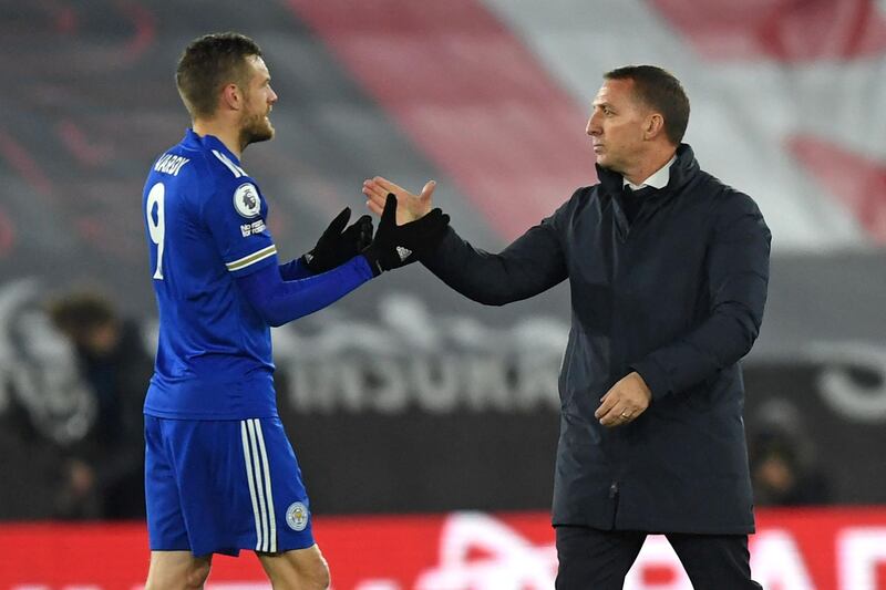 Jamie Vardy - 6, The striker seizing on Vestergaard’s poor moment resulted in the Dane getting himself sent off. He ran the channels well but will be disappointed that he couldn’t take any of the chances that came his way. AFP