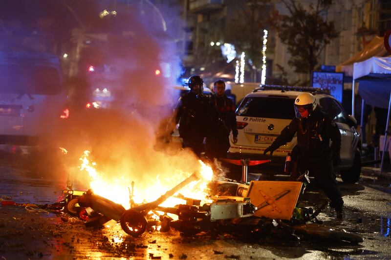Riots in Brussels after Morocco's defeat of Belgium in the World Cup have Parisian police predicting similar events during an upcoming match against France. EPA