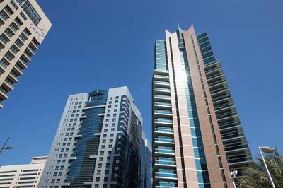 Abu Dhabi, United Arab Emirates. December 2, 2015///

High-end apartments for rent in Al Khalidiya. Crescent Tower (right) and Al Ahlia Tower. Abu Dhabi, United Arab Emirates. Mona Al Marzooqi/ The National 

ID: 38917
Section: Business  *** Local Caption *** 151202-MM-BZ-STOCK-Khalidiya38917-005.JPG