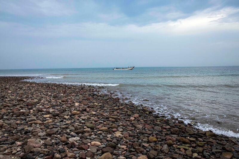 In this July 26, 2019 photo, Ethiopian migrants arrive on a boat on the shores of Ras al-Ara, Lahj, Yemen. (AP Photo/Nariman El-Mofty)