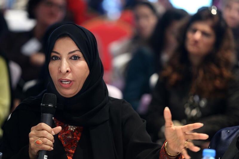 Sara Ibrahim Shuhail, director of the Ewa’a Shelters for Women and Children in Abu Dhabi, talks about her work against human trafficking. Delores Johnson / The National