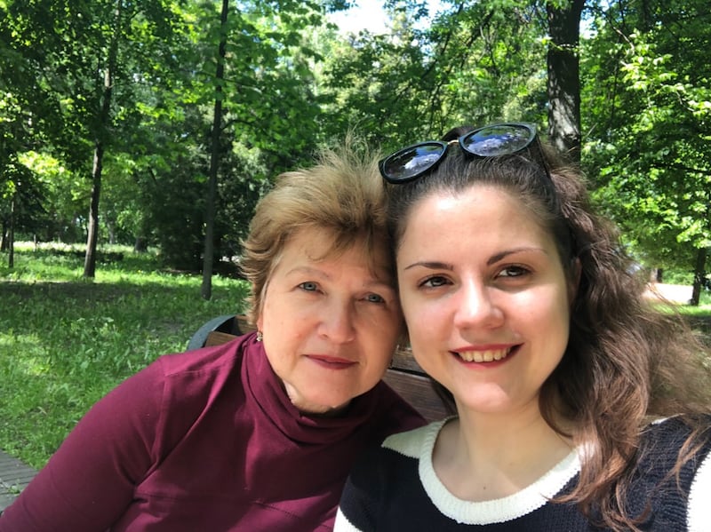 Olena Kazmazovska and her mother, who fled to the Polish city of Wroclaw, will join other refugees to mark the day their country decided to separate from the Soviet Union 31 years ago. Photo: Olena Kazmazovska