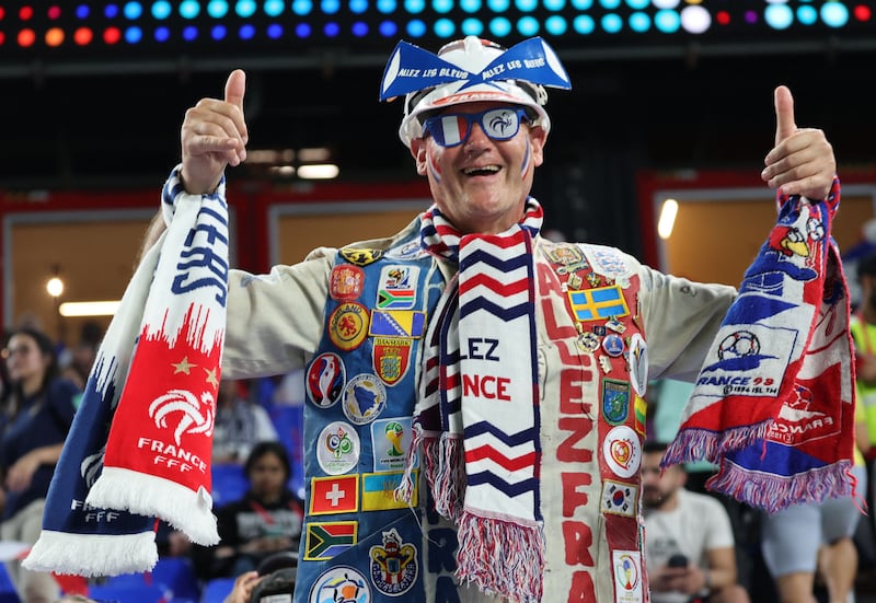 A France supporter before the Denmark game. AFP