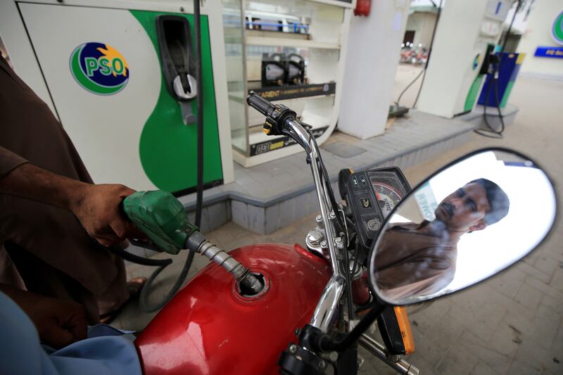Pakistan raised fuel prices by 20 per cent in May to continue receiving aid from a $6 billion package agreed on with the International Monetary Fund in 2019. EPA