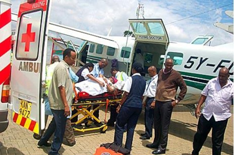 The Flying Doctors cover the whole of Africa, taking patients from remote locations to medical facilities in Nairobi, South Africa and as far afield as the Middle East, Europe and Asia.