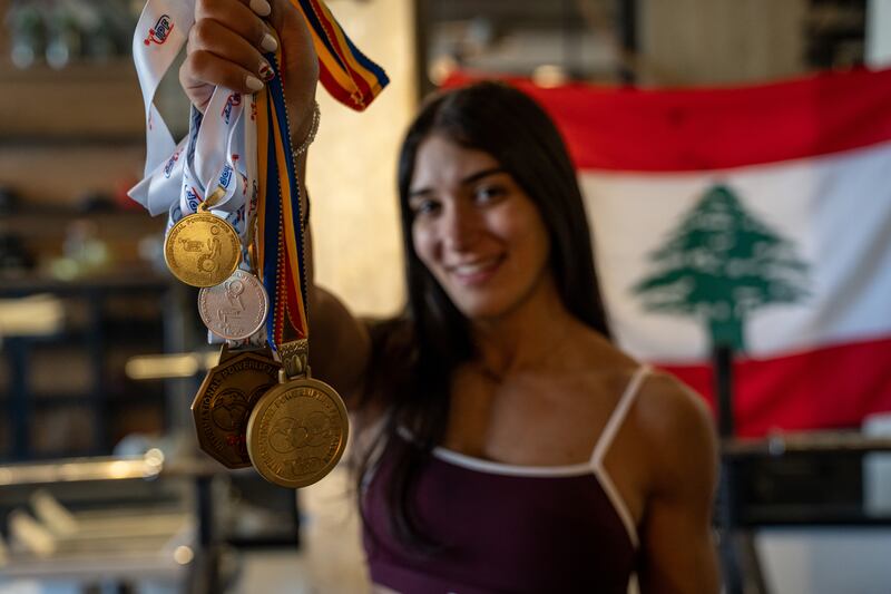 Lebanese powerlifter Joya Khairallah, aged 22. Matthew Kynaston / The National