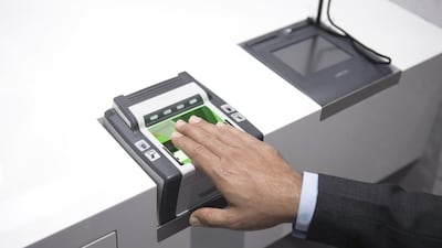 Biometric authentication will be used to secure $2.5tn in mobile payment transactions by 2024. Reem Mohammed / The National