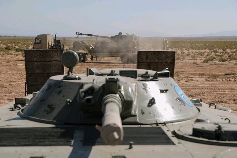 Iranian tanks take part in in the exercises. Relations are further complicated as Azerbaijan is a vital border passage that lorries use to ferry fuel and other goods from Iran to Armenia. AFP