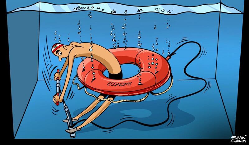 Our cartoonist Shadi Ghanim's take on Lebanon's economy