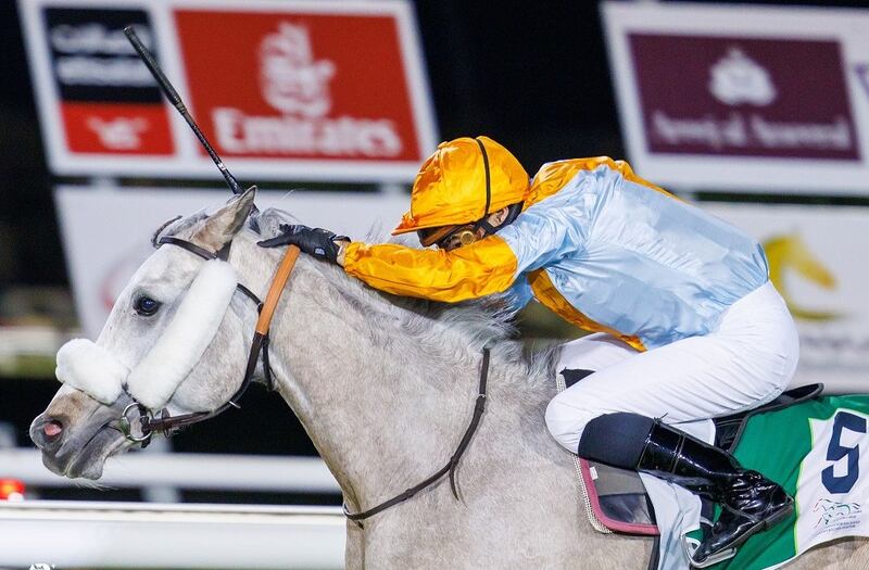 Ronan Thomas on First Classs winning the Dh5million Group 1 Sheikh Zayed bin Sultan Al Nahyan Jewel Crown in Abu Dhabi. Photo: Adiyat Racing Plus