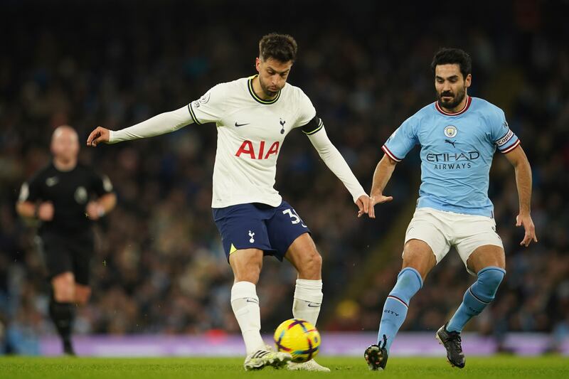 Ilkay Gundogan – 7 The captain impressed in the middle, passing the ball straight through the Spurs midfield. He fired a cross to the back post as his side tried to break Spurs down.
AP