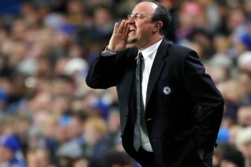 Rafael Benitez has been in the news for his rants, for targeting Manchester United while at Liverpool and now at his Chelsea owners. Ian Kingston / AFP