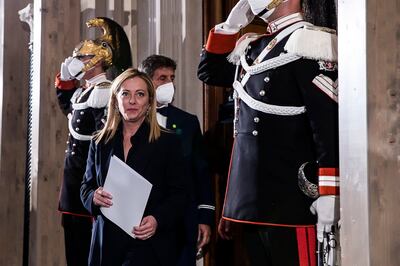 Italian designated prime minister Giorgia Meloni will form Italy's most right-wing government for over two decades. EPA.