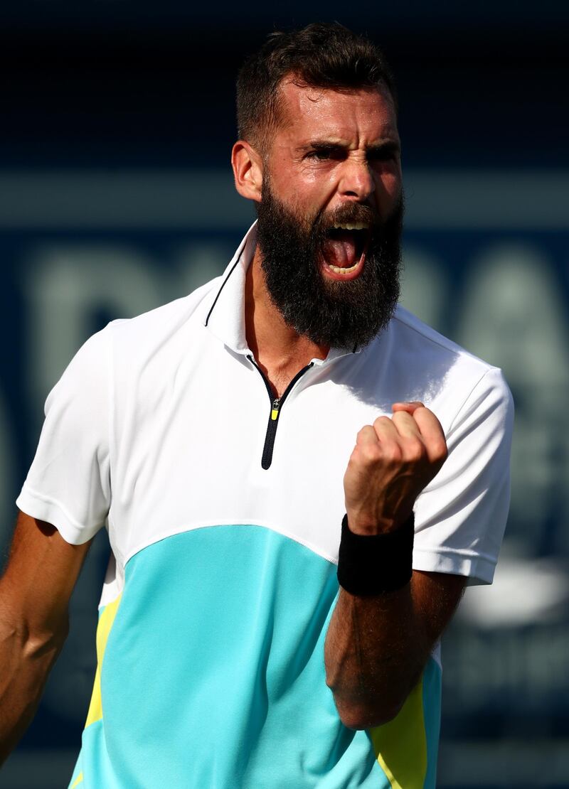Benoit Paire during his 2-6, 7-5, 7-6 victory against Marin Cilic on Tuesday. Getty