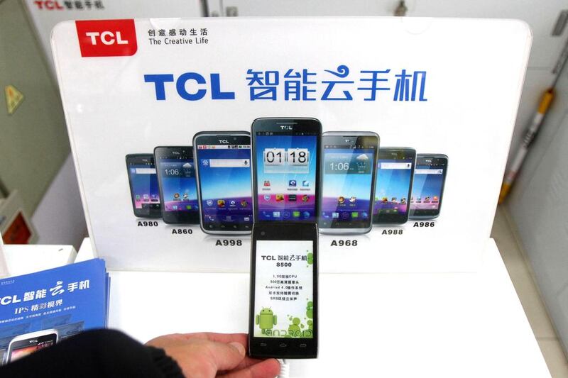 8. TCL Communication - sales: 15.733 million | market share: 3.5 per cent.  Imaginechina via AP