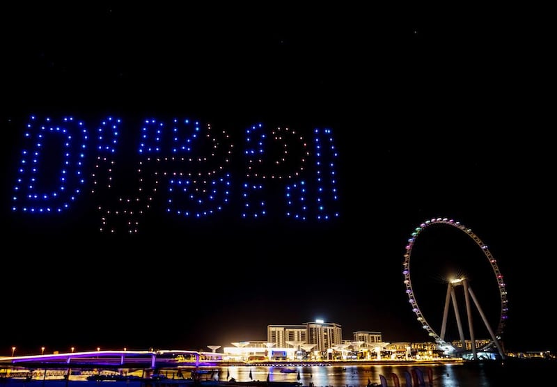 Drones have been lighting up the Dubai sky. Courtesy: Dubai Media Office
